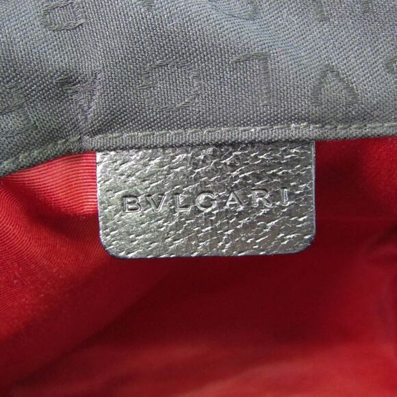 Bulgari Logo Mania Black Canvas Handbag (Pre-Owned) - Picture 9 of 11